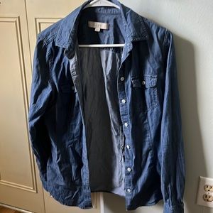 Loft size small gently used denim button up